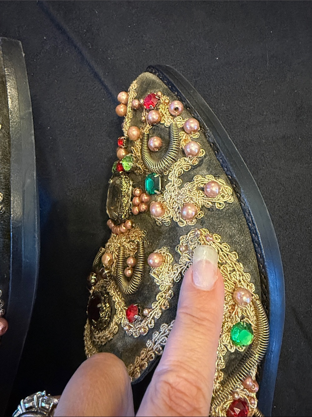Jeffrey Campbell FREE PEOPLE HORATIO MULTI GOLD VELVET LOAFERS READ DESCRIPTION - Picture 7 of 9